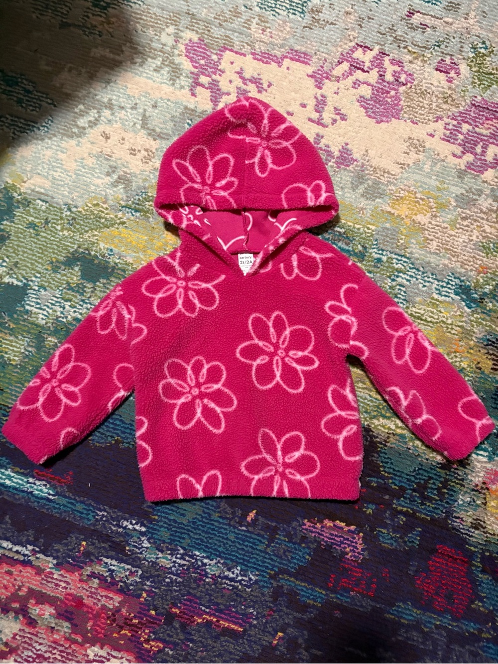 Carters Floral Sherpa Hoodie 2T